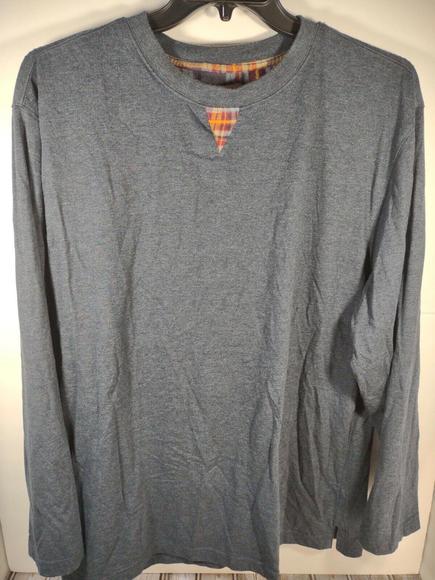 Other - Cosi Concepts Regular Fit Men's XL LS Cotton T-shirt Flannel Accent Blue